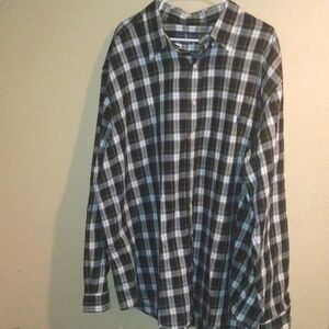 Ralph Lauren Tartan Black Watch Plaid Cotton Blend Button Down NWOT 3XB 3TG